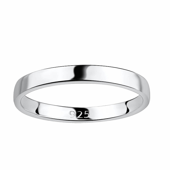 18046 Strieborný prsteň 2,5 mm SIMPLE - 56 mm (US 8), 1,5 g