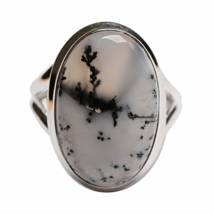 Opál dendritický prsteň striebro Ag 925 R20 - 52 mm (US 6), 5,7 g