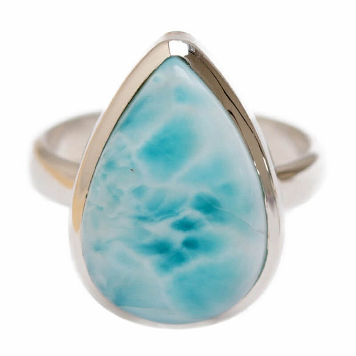 Larimar prsteň striebro Ag 925 R22 - 52 mm (US 6), 4,8 g