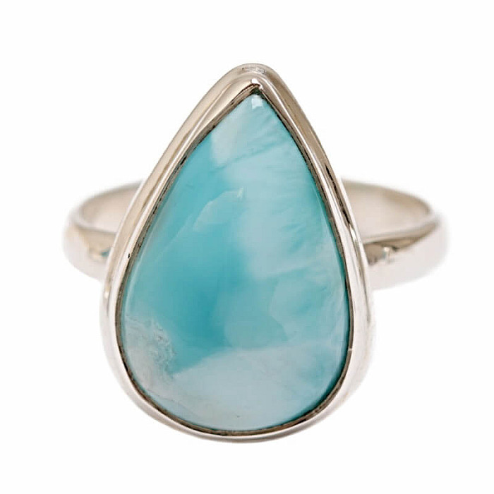 Larimar prsteň striebro Ag 925 R25 - 61 mm (US 9,5), 5,8 g