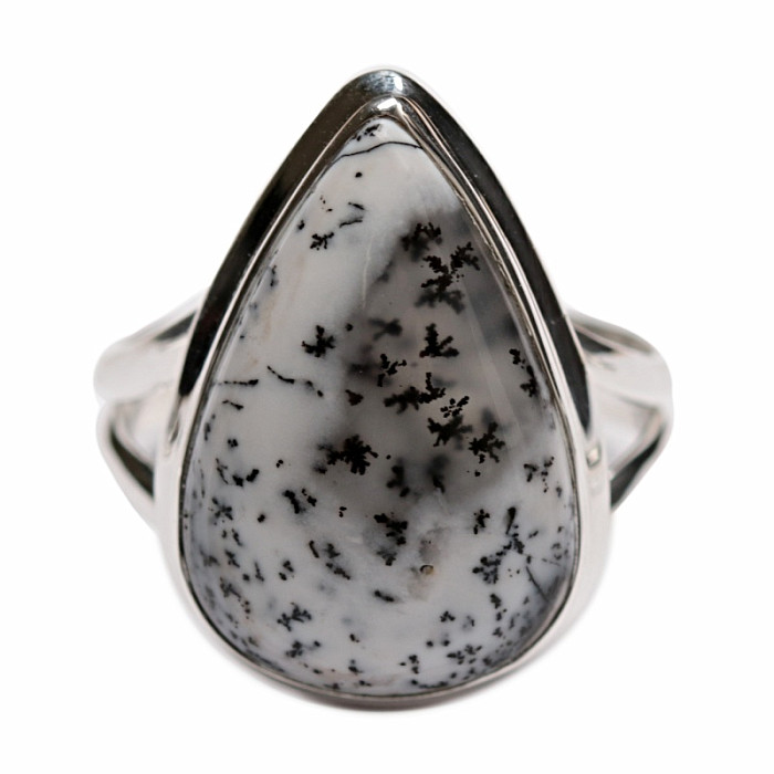 Opál dendritický prsteň striebro Ag 925 R28 - 61 mm (US 9,5), 6,5 g