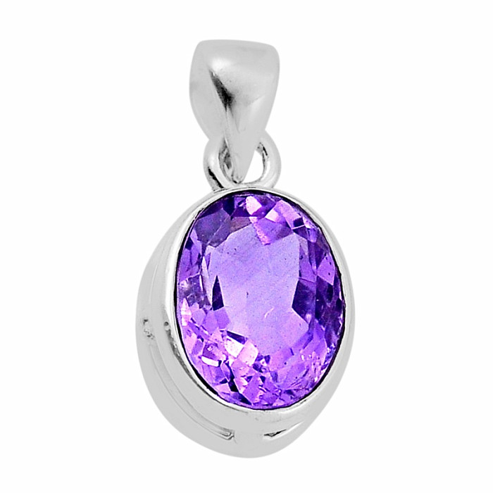 Ametyst brúsený prívesok striebro Ag 925 35329 - 1,4 cm, 3,2 g