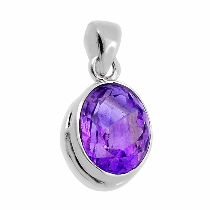 Ametyst brúsený prívesok striebro Ag 925 40713 - 1,4 cm, 3,6 g