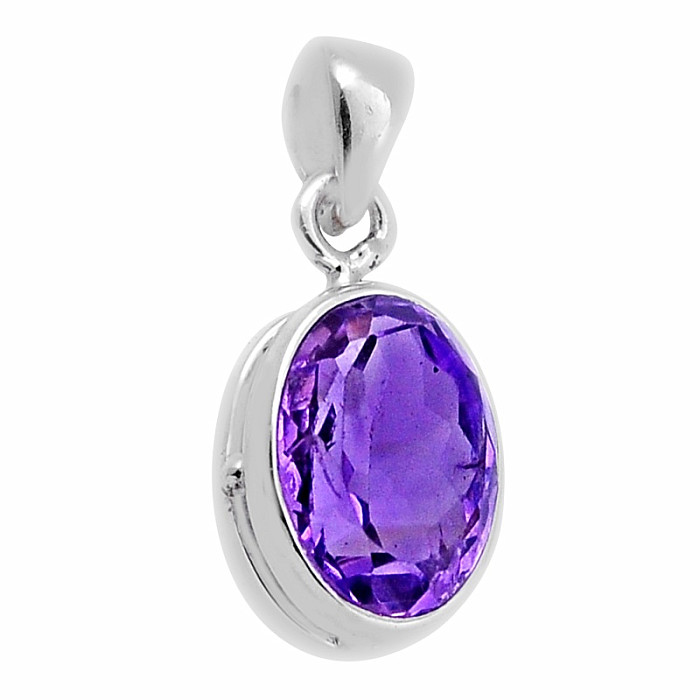 Ametyst brúsený prívesok striebro Ag 925 40714 - 1,5 cm, 3,5 g