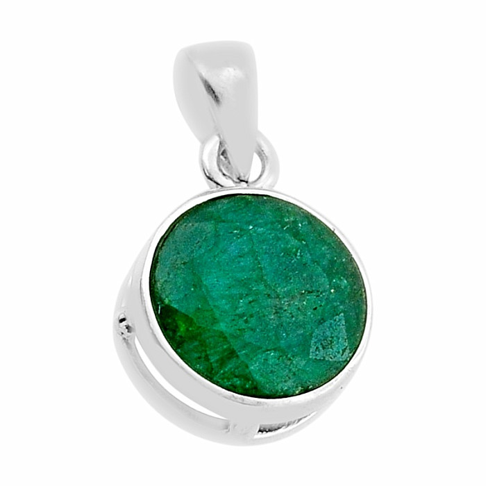 Smaragd indický - upravený prívesok striebro Ag 925 43164 - 1,3 cm, 3,8 g