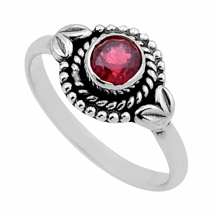 Granát brúsený prsteň striebro Ag 925 43917 - 56 mm (US 7,5), 2,5 g