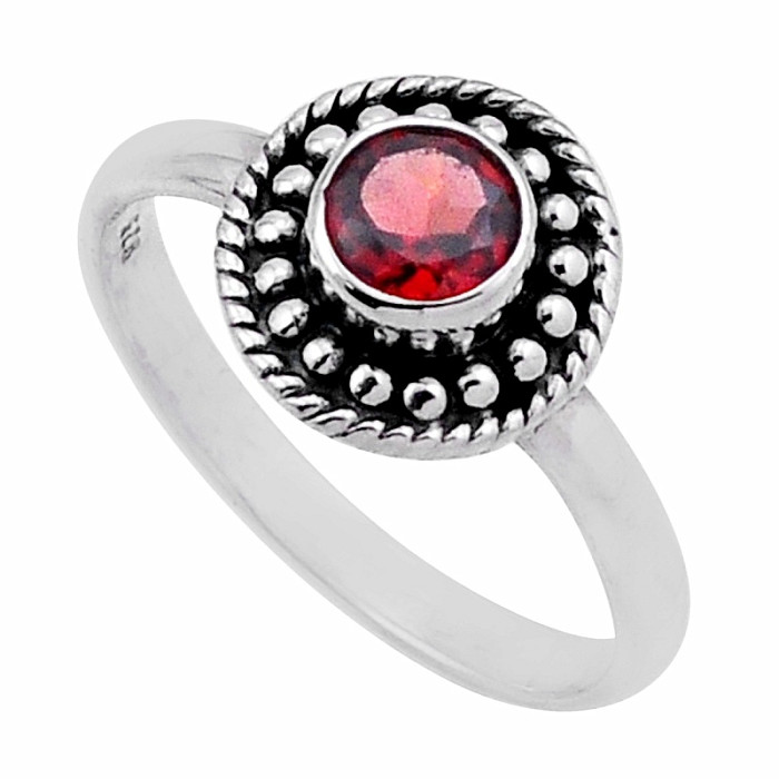 Granát brúsený prsteň striebro Ag 925 43918 - 54 mm (US 7), 2,4 g