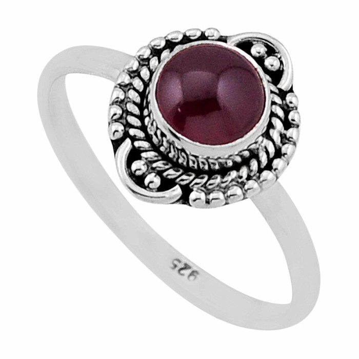 Granát prsteň striebro Ag 925 47185 - 57 mm (US 8), 2,2 g