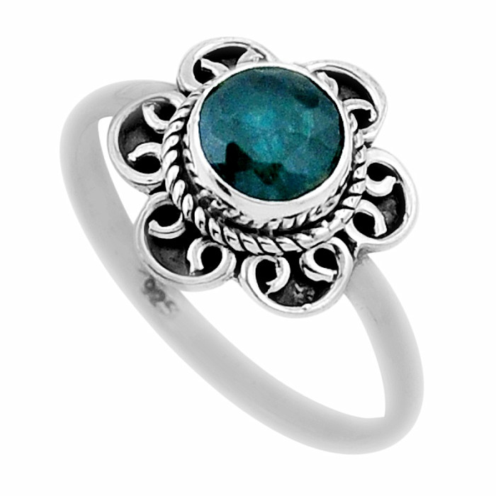 Smaragd indický - upravený prsteň striebro Ag 925 47230 - 58 mm (US 8,5), 2,2 g