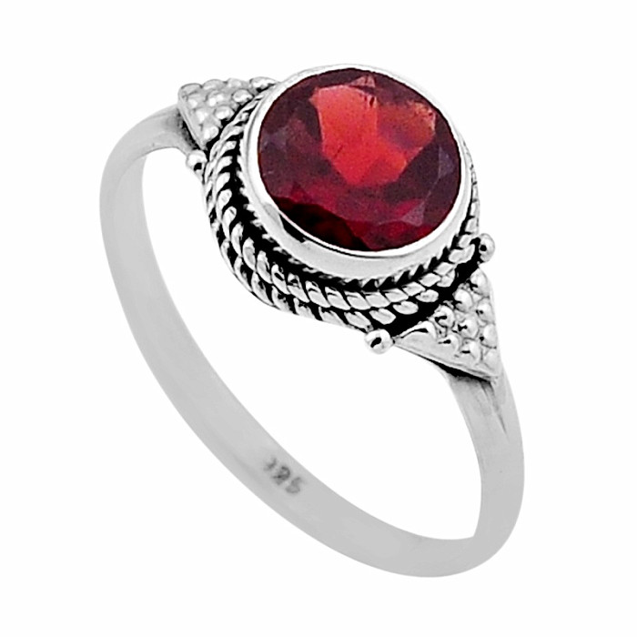 Granát brúsený prsteň striebro Ag 925 47827 - 52 mm (US 6), 2,2 g