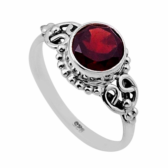 Granát brúsený prsteň striebro Ag 925 47863 - 54 mm (US 7), 2,4 g