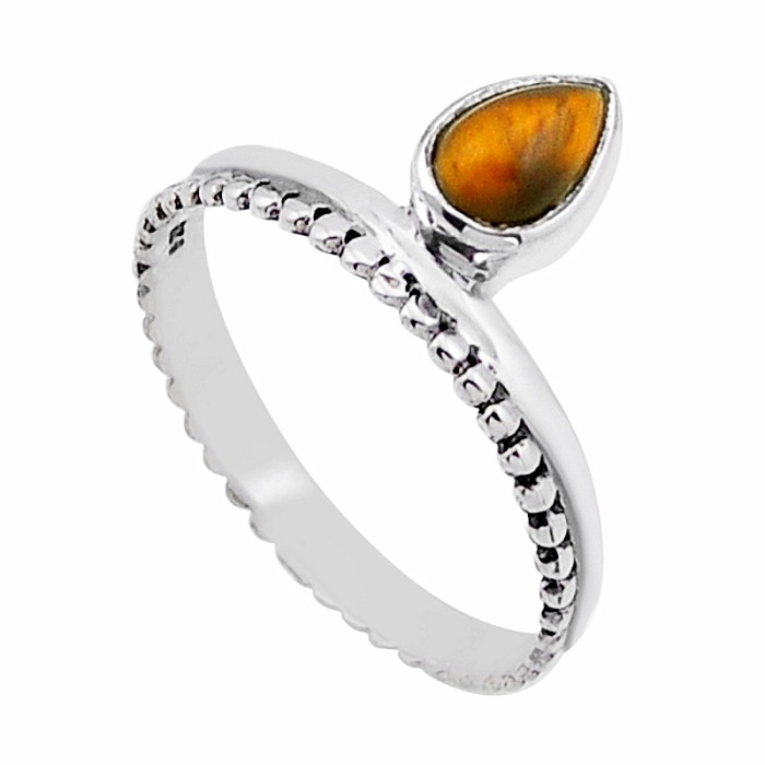 Tigrie oko prsteň striebro Ag 925 49448 - 59 mm (US 9), 1,6 g