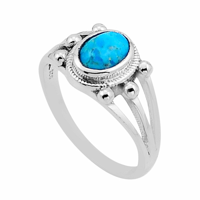 Tyrkys prírodný Sleeping Beauty prsteň Ag 925 52366 - 55 mm (US 7,5), 2,9 g