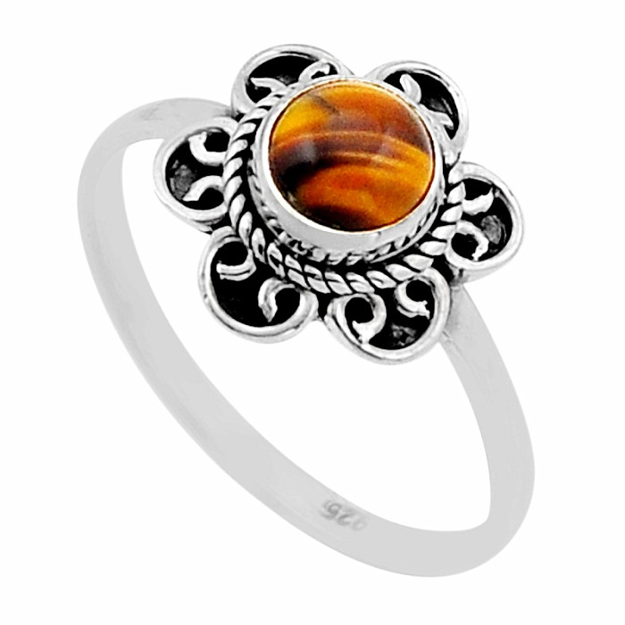 Tigrie oko prsteň striebro Ag 925 52653 - 58 mm (US 8,5), 2,3 g