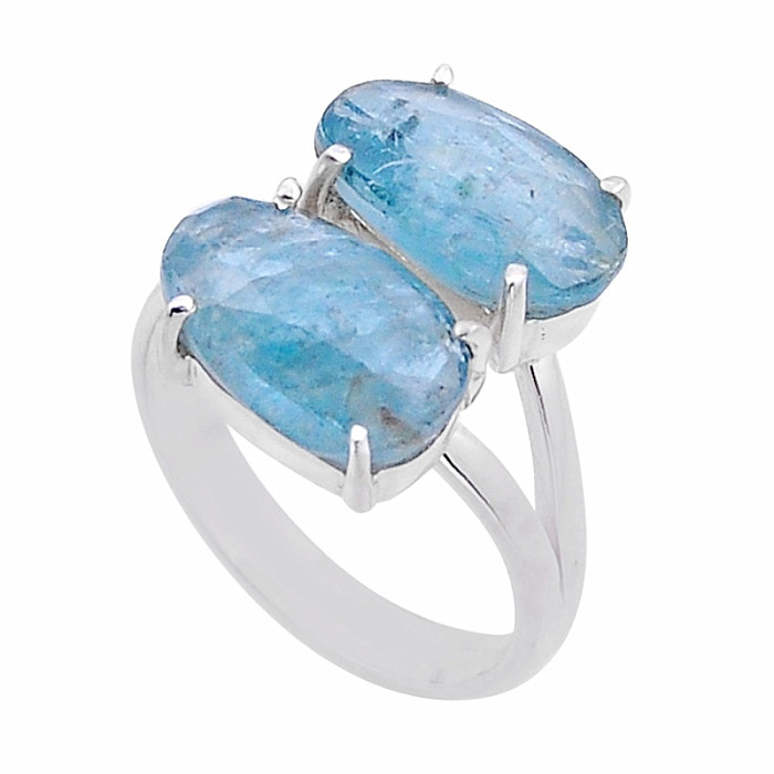 Akvamarín prsteň striebro Ag 925 52795 - 54 mm (US 7), 4,4 g