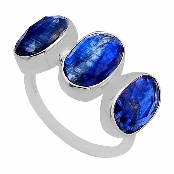 Kyanit modrý brúsený prsteň striebro Ag 925 52815 - 54 mm (US 7), 5 g