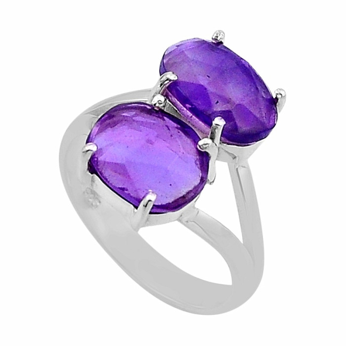 Ametyst brúsený prsteň striebro Ag 925 52851 - 54 mm (US 7), 3,9 g