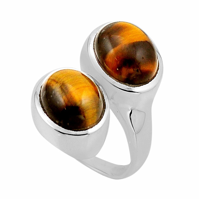 Tigrie oko prsteň striebro Ag 925 54877 - 57 mm (US 8), 2,2 g