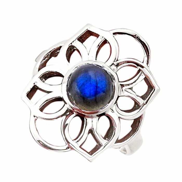 Labradorit dúhový prsteň striebro Ag 925 54920 - 60 mm (US 9,5), 5,3 g