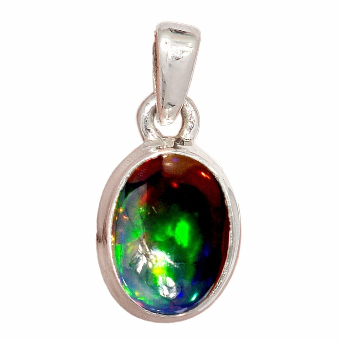 Opál čierny etiópsky prívesok striebro Ag 925 P664 - 1,2 cm, 1,6 g