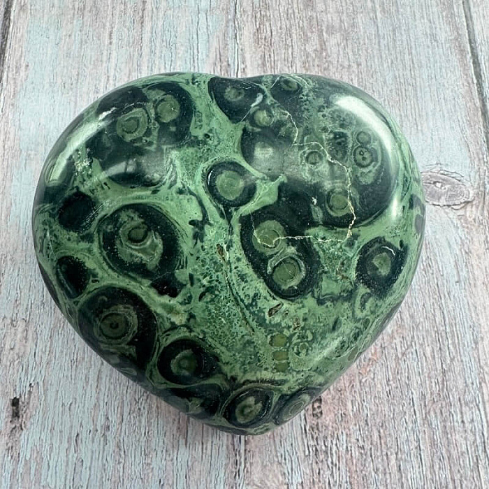 Jaspis kambaba leštený Madagaskar Srdce M9-10 - cca 9,7 x 9,3 cm, 490 g