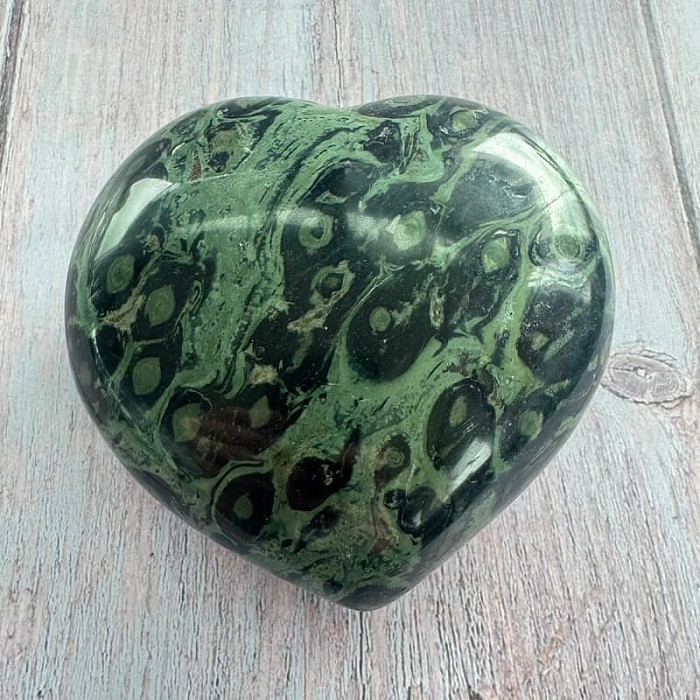 Jaspis kambaba leštený Madagaskar Srdce M9-8 - cca 9,2 x 8,9 cm, 549,8 g