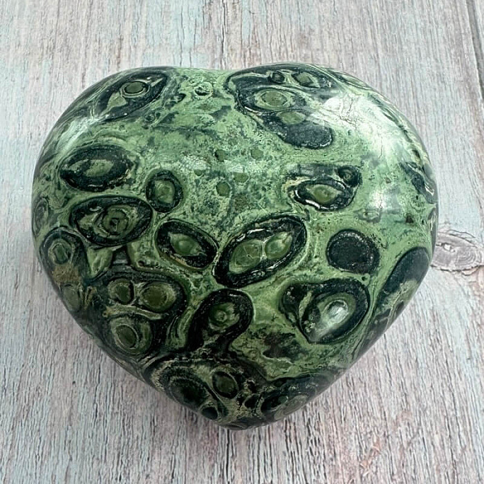 Jaspis kambaba leštený Madagaskar Srdce M9-9 - cca 9,2 x 8,5 cm, 492,5 g