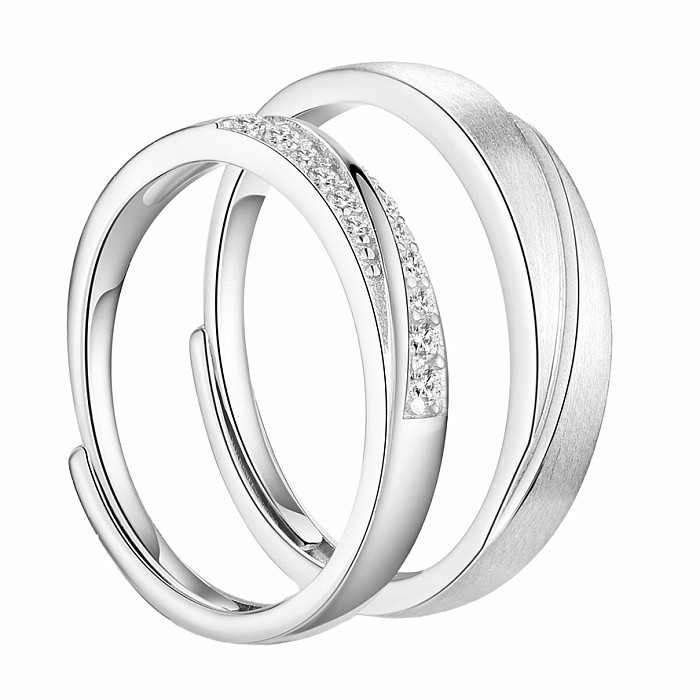 Súprava strieborných prsteňov FOREVER RINGS - 54 mm (US 7) a 62 mm (US 11)