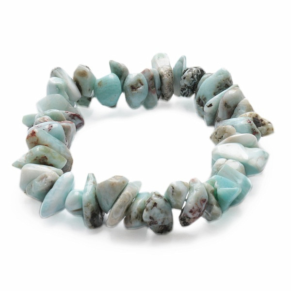 Larimar náramok disky extra kúsky - obvod cca 17 až 24 cm