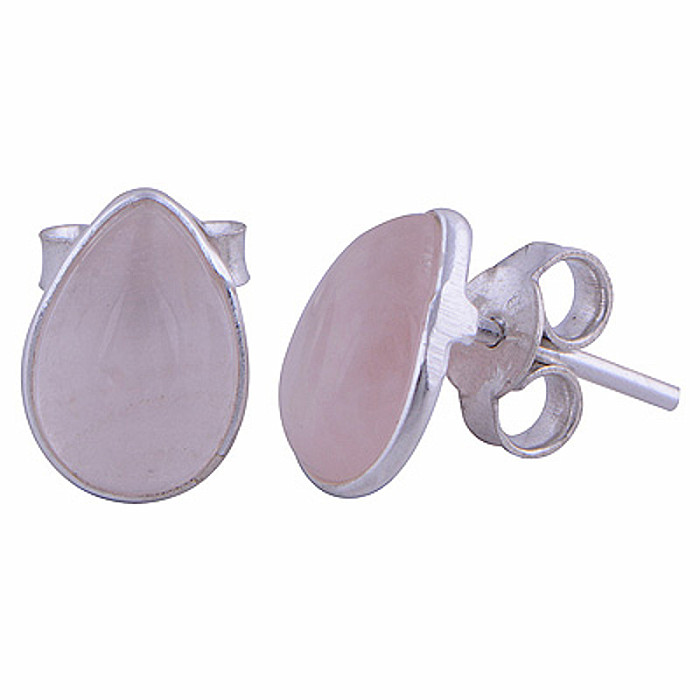 Strieborné náušnice kôstky s ruženínom - 11 mm, 2,1 g