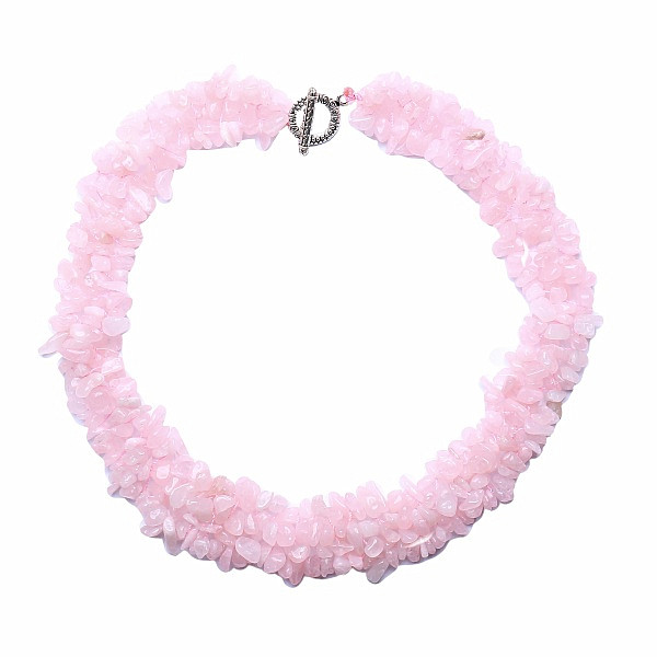 Ruženín sekaný náhrdelník široký - délka cca 44 - 45 cm