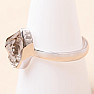 Herkimer diamant prsteň striebro Ag 925 LOT100