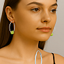9556 Strieborné 25 mm KRUHY s trblietavou guličkou Peridot