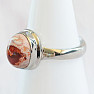 Opál mexický ohnivý prsteň striebro Ag 925 R1257