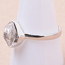 Herkimer diamant prsteň striebro Ag 925 KO136