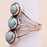 Larimar prsteň striebro Ag 925 KO147