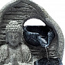 Izbová fontána Modliaci sa Budha sivý 18 cm