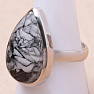 Pinolit prsteň striebro Ag 925 R159