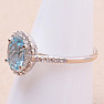 Topaz modrý prsteň striebro Ag 925 16988