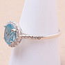 Topaz modrý prsteň striebro Ag 925 16990
