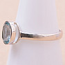 Topaz modrý prsteň striebro Ag 925 KO185