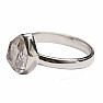 Herkimer diamant prsteň striebro Ag 925 R19