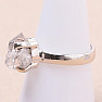 Herkimer diamant prsteň striebro Ag 925 KO200