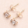 Topaz modrý brúsený náušnice pozlátené striebro Ag 925 20142
