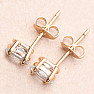 Topaz modrý brúsený náušnice pozlátené striebro Ag 925 20159