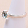 Topaz modrý prsteň striebro Ag 925 KO203