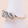 Topaz modrý prsteň striebro Ag 925 KO213
