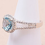 Topaz modrý prsteň striebro Ag 925 21977