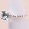 Topaz modrý prsteň striebro Ag 925 21981