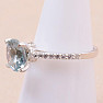 Topaz modrý prsteň striebro Ag 925 21983